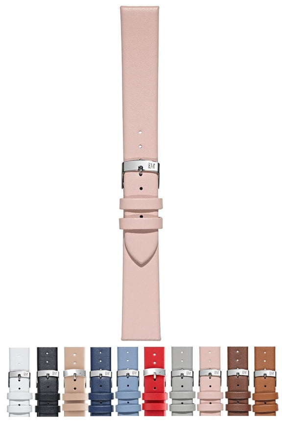 Micra-Evoque (Ec) Watch Strap - Light Pink - 10mm - Chrome-plated Stainless Steel Buckle - PERFORMANCE Collection