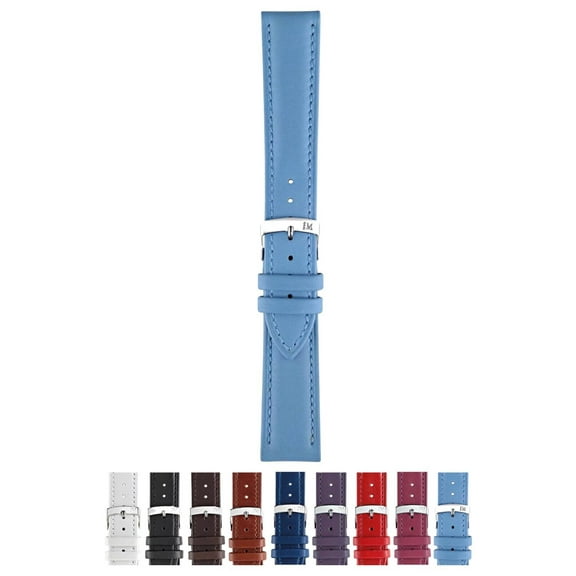 Morellato Musa Watch Strap - Light Blue - 16mm - Chrome-plated Stainless Steel Buckle - PERFORMANCE Collection