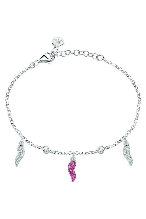 Plus Accessories Tesori Sterling Silver Women Bracelet, Black