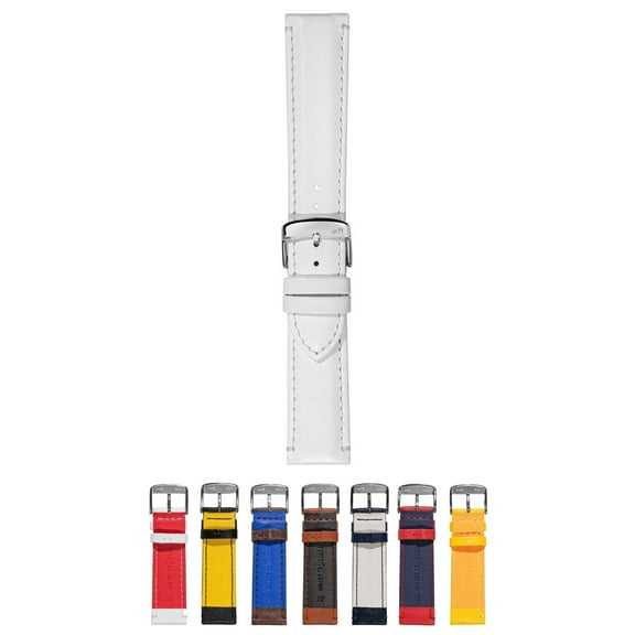 Morellato Rowing Watch Strap - White - 18mm - Chrome-plated Stainless Steel Buckle - SPORT Collection