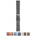 thumbnail image 1 of Morellato Samba Alligator Embossed Genuine Calf Leather Watch Strap - Dark Grey - 22mm - Chrome-plated Stainless Steel Buckle - PERFORMANCE Collection, 1 of 8