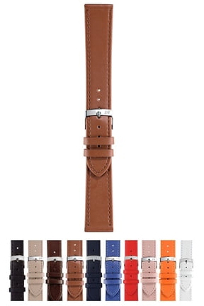 Sprint (Ec) Genuine Leather Watch Strap - Tan Brown - 20mm - Chrome-plated Stainless Steel Buckle - PERFORMANCE Collection