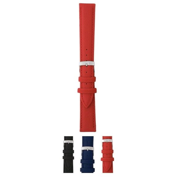 Morellato Techno Fabric Watch Strap - Red - 20mm - Chrome-plated Stainless Steel Buckle - SPORT Collection