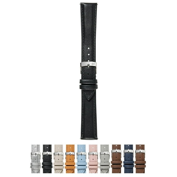 Morellato Trend Watch Strap - Black - 16mm - Chrome-plated Stainless Steel Buckle - EASY CLICK Collection
