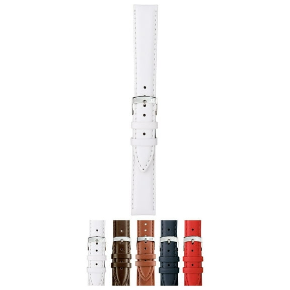 Morellato Twingo Genuine Leather Watch Strap - White - 22mm - Chrome-plated Stainless Steel Buckle - PERFORMANCE Collection