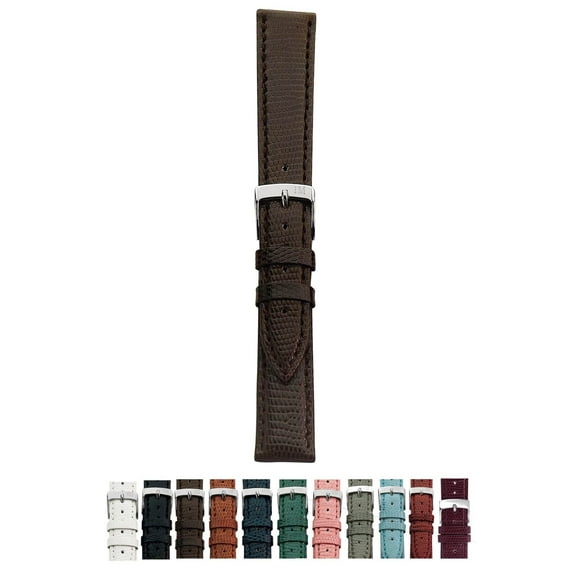 Morellato Violino Watch Strap - Dark Brown - 14mm - Chrome-plated Stainless Steel Buckle - PELLI PREZIOSE Collection