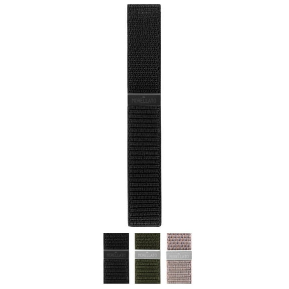 Morellato Wired (Ec) Ribbon with Velcro Watch Strap - Black - 22mm - Special Stainless Steel Buckle - SMART WATCH Collection