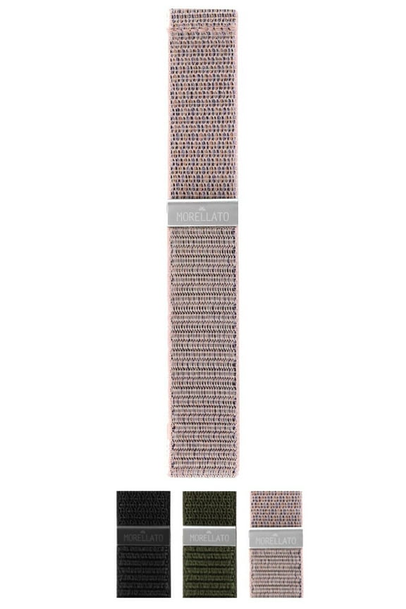Wired (Ec) Ribbon with Velcro Watch Strap - Rose - 20mm - Special Stainless Steel Buckle - SMART WATCH Collection