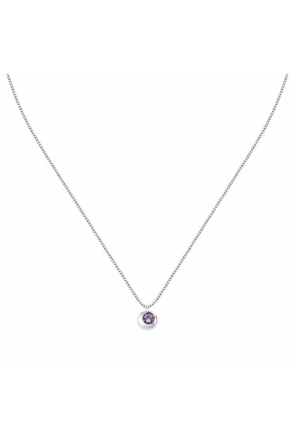SAXN07- Womens Tesori Eternity Necklace with Purple Stone