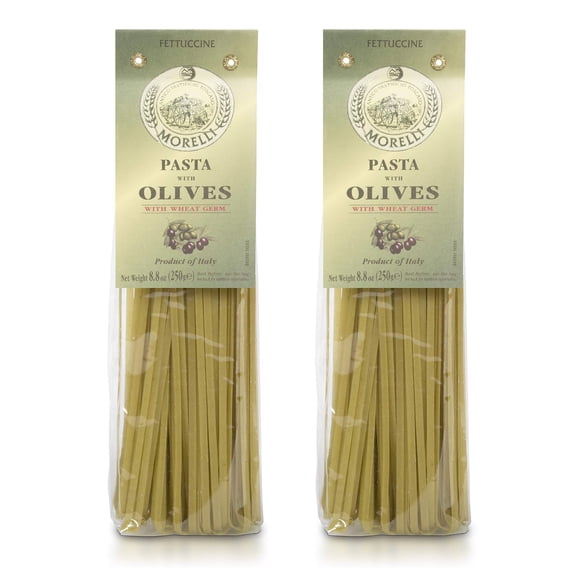 Morelli Olive Fettuccine Pasta - Imported from Italy 8.8oz / 250g (2 pack)