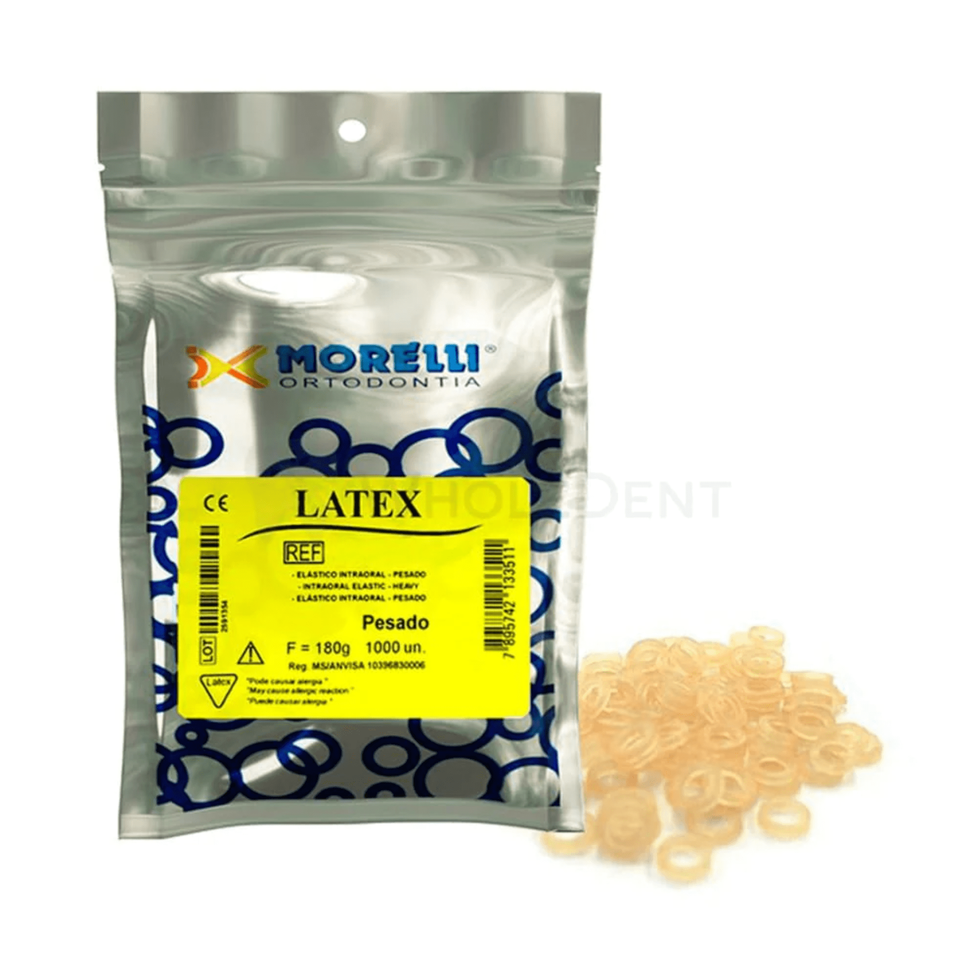 Morelli Ortodontia 1000 Intraoral Latex Dental Elastics 3/16 (5mm