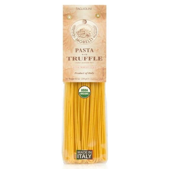 Morelli Truffle Tagliolini Italian Pasta - Gourmet Organic Pasta Noodles Handmade in Small Batches, Imported Italian Noodles Made With Durum Wheat Semolina - 8.8 oz / 250 g (1 Pack)