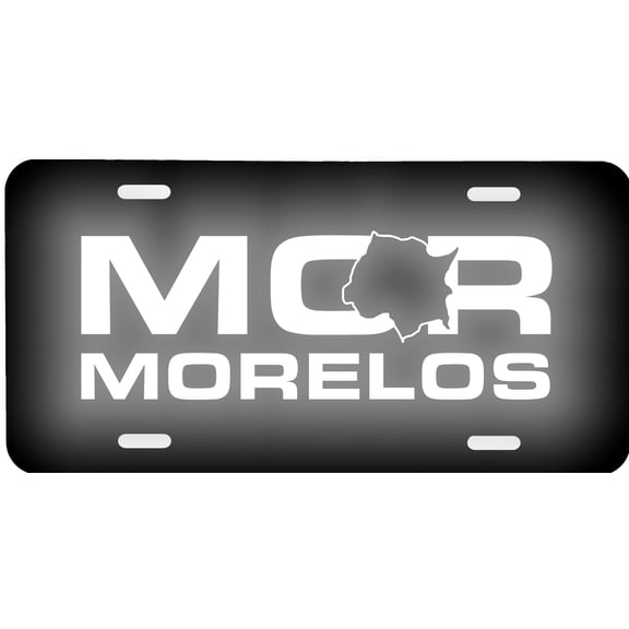 Morelos Mexico Aluminum Vanity License Plate, 6'' x 12'' Reflective Lettering & Graphics, Tourist Souvenir Gift Sign