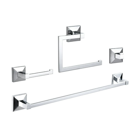 Moreno Series BM4SET-CHR Bathroom Set in Chrome, 4 Piece