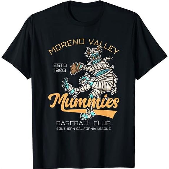 Moreno Valley Mummies Minor League Retro Baseball Team T-Shirt