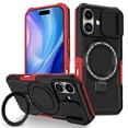 thumbnail image 1 of Moreoy Magnetic Kickstand Case for iPhone 17 with Sliding Lens Cover, [MagSafe Compatible ]Shockproof Non-Slip Bumper Protective Phone Case Cover with Metal Ring Holder Stand,A, 1 of 8