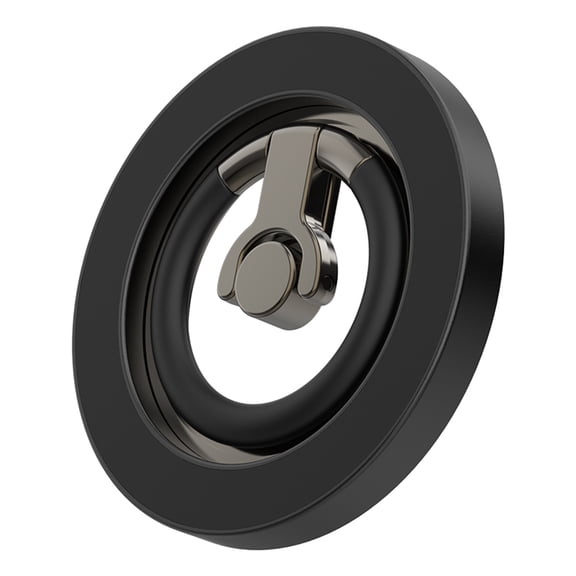 Moreoy Universal Dual-Sided Magnetic Phone Ring Holder Finger Grip for Apple iPhone/Samsung/Google/Motorola, Compatible with Magsafe 360° Rotatable Magnetic Kickstand Car Mount Accessory,Black
