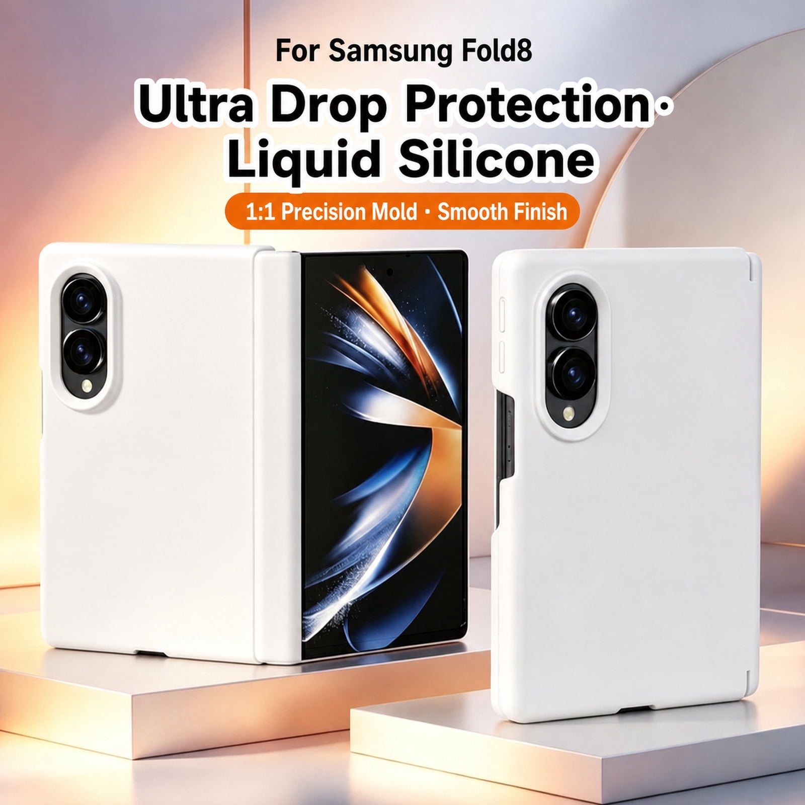 Moreoy for Samsung Galaxy Z Fold8 Shockproof Liquid Silicone Case ...