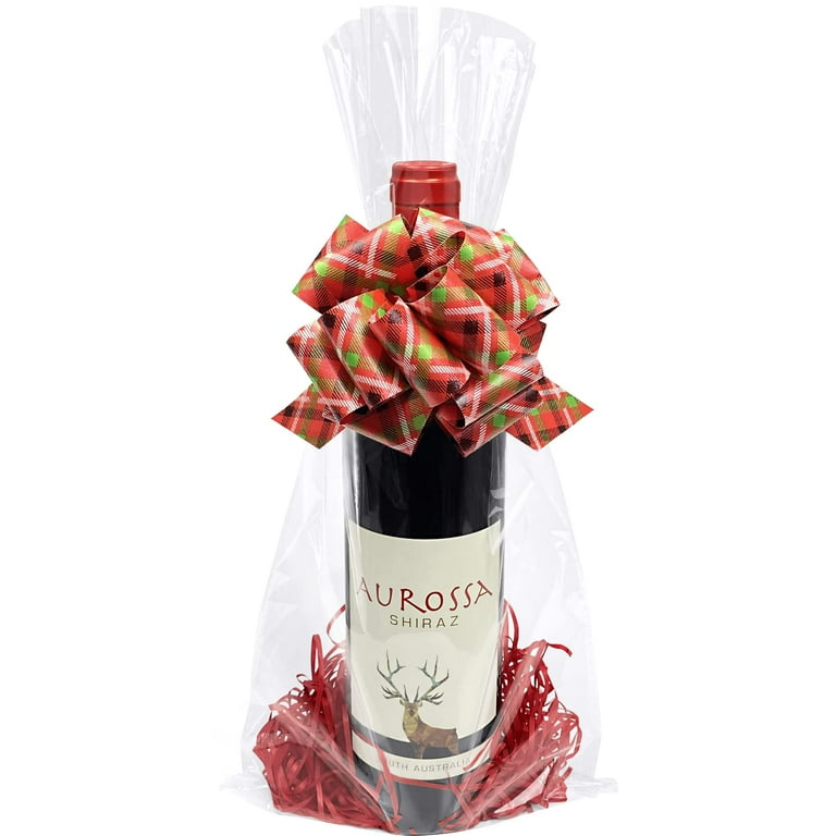 Cellophane wine bottle gift bags sale