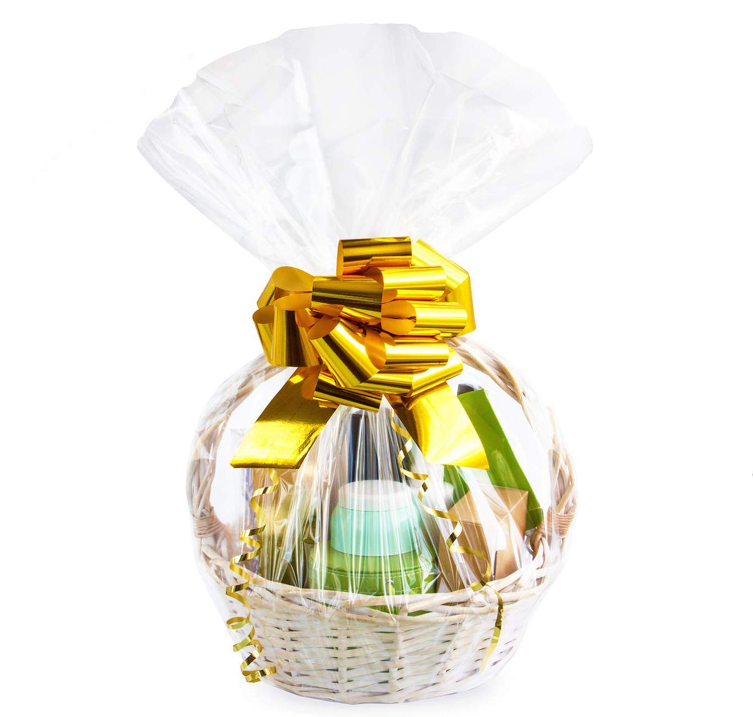 Morepack Easter Large Cellophane Bags,24x30 Inch Cellophane Wrap for