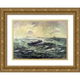 thumbnail image 1 of Moret, Henry 32x24 Gold Ornate Wood Framed with Double Matting Museum Art Print Titled - Le Bateau de Sauvetage a Audierne, 1 of 4