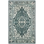 Moretti Avant Area Rug 75506 Grey Scrolls Bordered 2 6" x 8 Rectangle