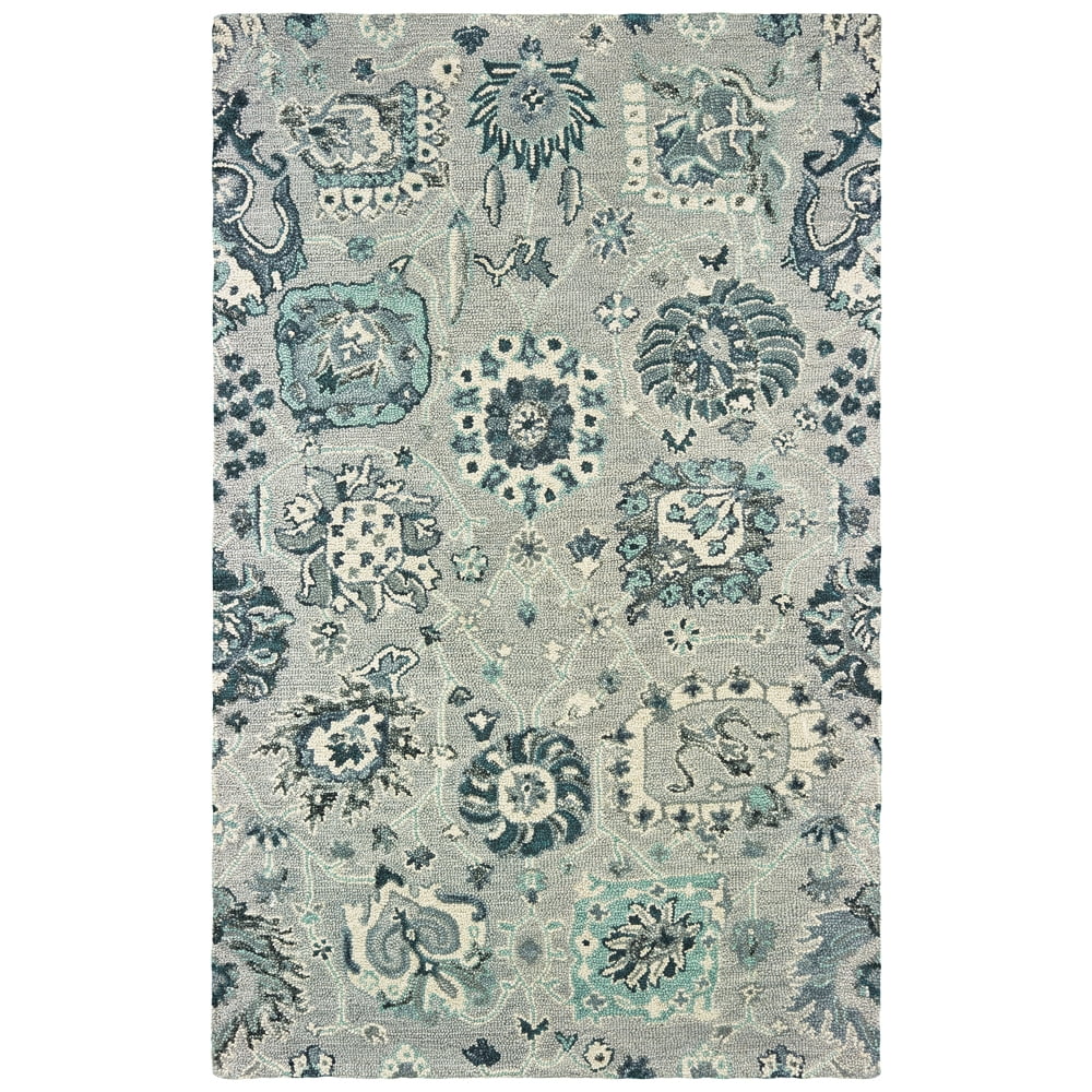 Moretti Avant Area Rug 75508 Grey Bulbs Petals 8' x 10' Rectangle ...