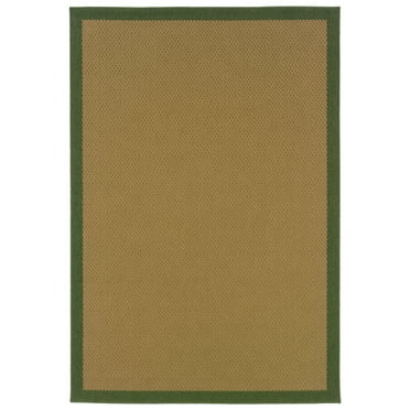 Moretti Bali Indoor/Outdoor Area Rug 525G6 Outdoor Beige Checkered Border 8' 6" x 13' Rectangle