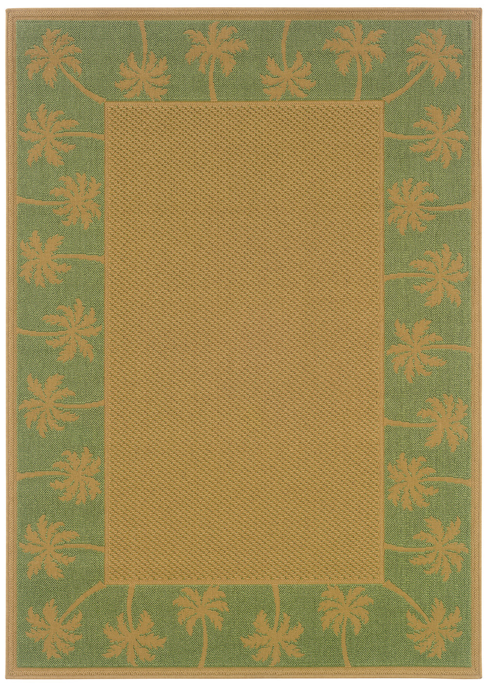 Moretti Bali Indoor/Outdoor Area Rug 606F6 Outdoor Beige Border Palm 8 ...