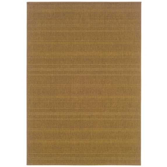 Moretti Bali Indoor/Outdoor Area Rug 781N7 Outdoor Tan Lines Stripes 6' 3" x 9' 2" Rectangle