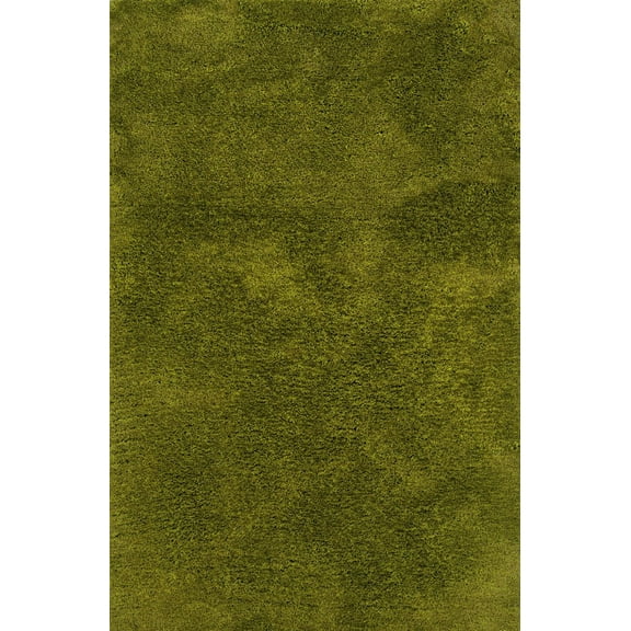 Moretti Bella Shag Area Rug 81101 Green Solid Shag 8' x 11' Rectangle
