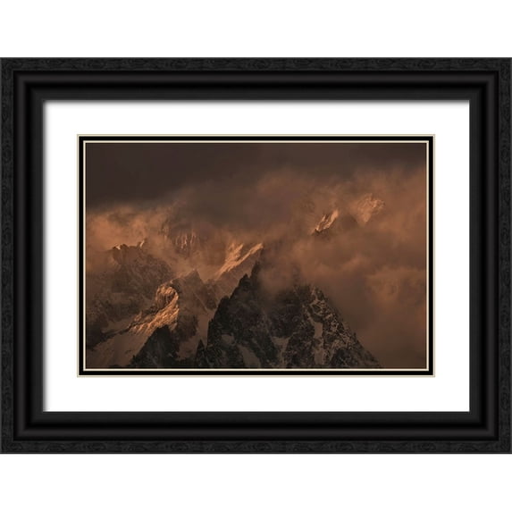 Moretti, Claudio 18x13 Black Ornate Wood Framed with Double Matting Museum Art Print Titled - Only The Sound Of Silence