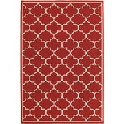 Moretti Constant Area Rug 1295R Red Circles Curves 1 10 x 2 10 Rectangle