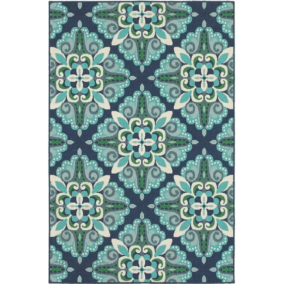 Moretti Constant Area Rug 2206B Blue Diamond Curls 1' 10" x 2' 10" Rectangle