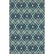 Moretti Constant Area Rug 2209B Navy Diamonds Lines 1' 10" x 2' 10" Rectangle