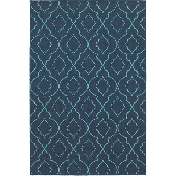 Moretti Constant Area Rug 7541B Navy Waves Swirls 8' 6" x 13' 0" Rectangle