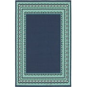 Moretti Constant Area Rug 9650B Navy Diamonds Lines 1 10" x 2 10" Rectangle