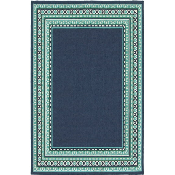 Moretti Constant Area Rug 9650B Navy Diamonds Lines 8' 6" x 13' 0" Rectangle