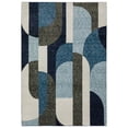 thumbnail image 1 of Moretti Court Area Rug STR03 Blue Angular Curves 8' 6" x 11' 7" Rectangle, 1 of 1