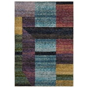 Moretti Court Area Rug STR04 Multi Cubism Angular 3 3" x 5 2" Rectangle