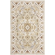 Moretti Dulce Area Rug 28403 Traditional Ivory Bordered Bulbs 5 x 8 Rectangle