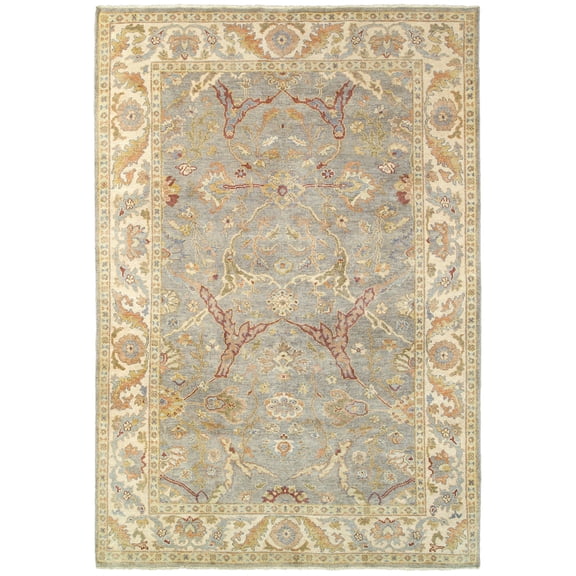Moretti Estate Area Rug 10305 Grey Petals Bulbs 9' x 12' Rectangle