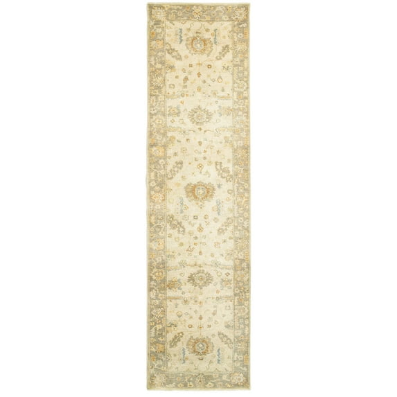 Moretti Estate Area Rug 10307 Beige Vines Bulbs 2' 6" x 10' Rectangle