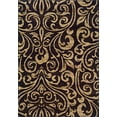 thumbnail image 1 of Moretti Falcon Area Rug 2033C Black Scrolls Leaves 3' 10" x 5' 5" Rectangle, 1 of 1