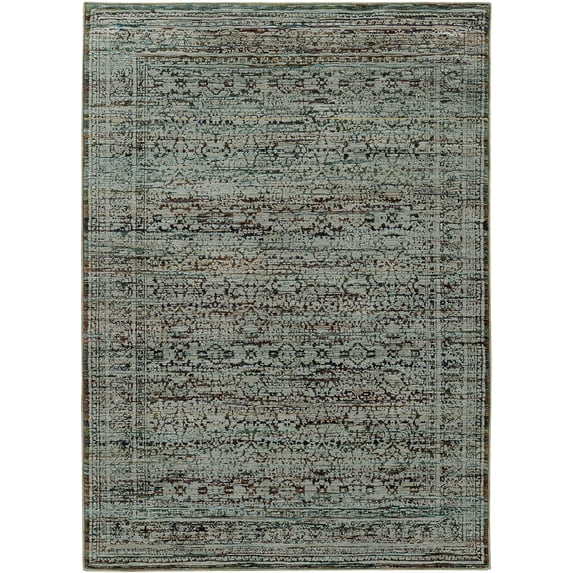 Moretti Glow Area Rug 7127A Blue Distressed Faded 1' 10" x 3' 2" Rectangle