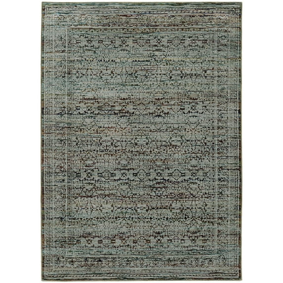 Moretti Glow Area Rug 7127A Casual Blue Distressed Faded 10' x 13' 2" Rectangle
