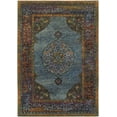 thumbnail image 1 of Moretti Glow Area Rug 7139A Blue Rings Petals 6' 7" x  9' 6" Rectangle, 1 of 1