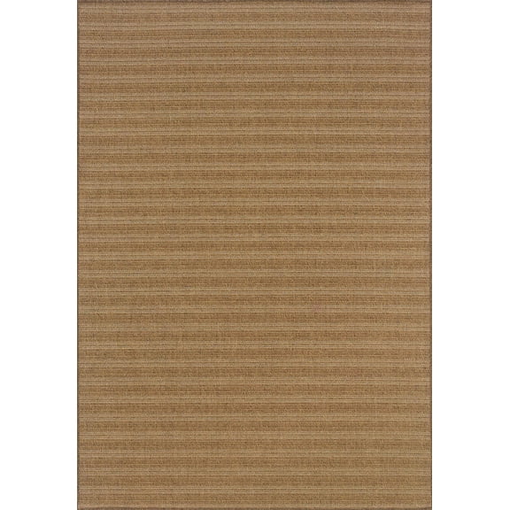 Moretti Grand Mal Indoor/Outdoor Area Rug 001X3 Tan Striped Woven 3' 7" x 5' 6" Rectangle