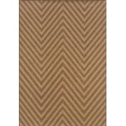 Moretti Grand Mal Indoor/Outdoor Area Rug 1330X Tan Zig Zag Woven 1' 9" x 3' 9" Rectangle