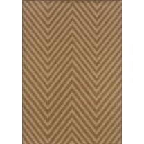 Moretti Grand Mal Indoor/Outdoor Area Rug 1330X Tan Zig Zag Woven 1' 9" x 3' 9" Rectangle